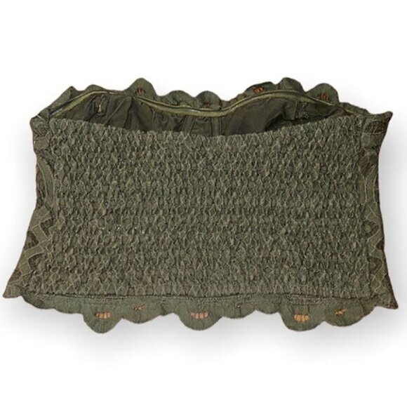 Free People Army Olive Adella Corset Bra bralette size Small - Picture 7 of 13